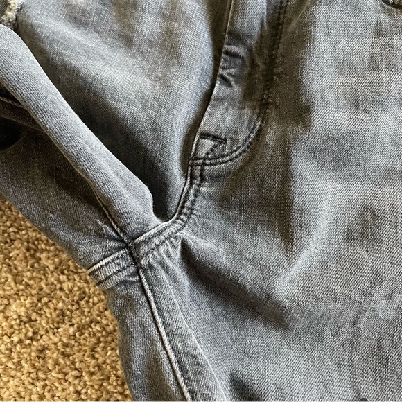 7 For All Mankind High Waist Ankle Skinny Jeans Women’s 27 Washed Gray Black - Picture 9 of 16